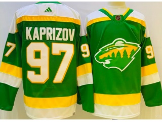 Minnesota Wild #97 Kirill Kaprizov 2023 Reverse Jersey Green