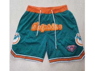 Miami Dolphins With Orange Dolphin Just Don Shorts Green