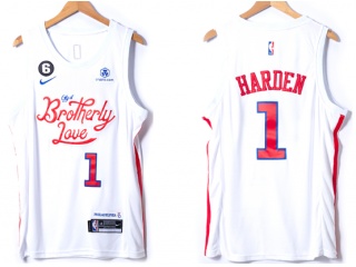 Nike Philadelphia 76ers #1 James Harden 2022-2023 City Jerseys White