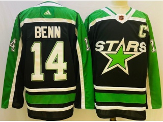 Adidas Dallas Stars #14 Jamie Benn 2023 Reverse Jersey Green