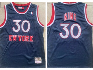 New York Knicks #30 Bernard King Dark Throwback Jersey Blue 