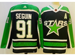 Adidas Dallas Stars #91 Tyler Seguin 2023 Reverse Jersey Green