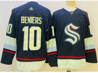 Seattle Kraken #10 Matty Beniers Hockey Jersey Blue