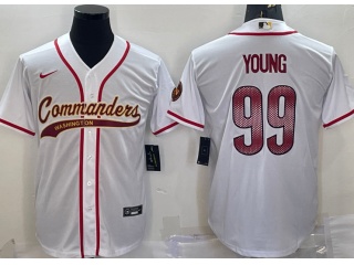 Washington Commanders #99 Chase Young Baseball Jersey White 