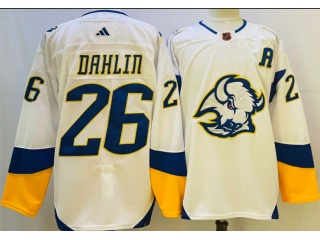 Adidas Buffalo Sabres #26 Rasmus Dahlin  2023 Reverse Jersey White