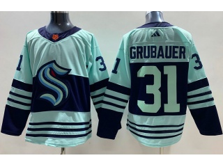 Seattle Kraken #31 Philipp Grubauer 2023 Reverse Jersey Blue 