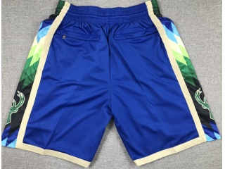 Milwaukee Bucks With Pockets 23 City Shorts Blue