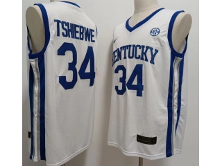 Kentucky Wildcats #34 Oscar Tshiebwe Jersey White