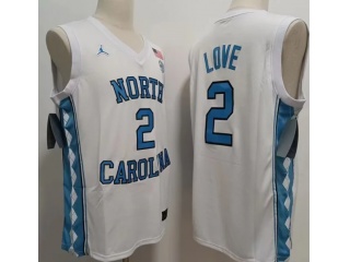 North Carolina Tar Heels #2 Caleb Love Jersey White