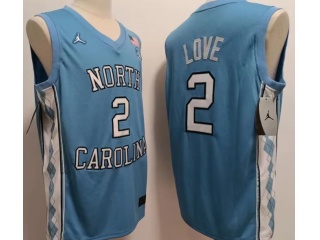 North Carolina Tar Heels #2 Caleb Love Jersey Blue 