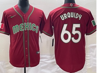 Mexico #65 Jose Urquidy Jersey Red