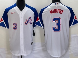 Atlanta Braves #3 Dale Murphy City Cool Base Jersey  White 