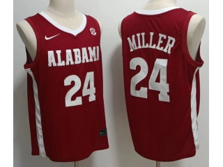 Alabama Crimson Tide #24 Brandon Miller Jersey Red