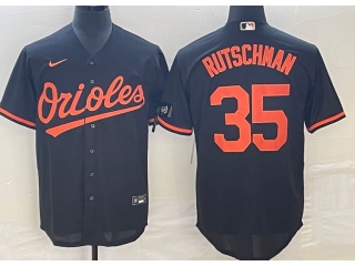 Nike Baltimore Orioles #35 Adley Rutschman Cool Base Jersey Black