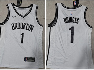 Nike Brooklyn Nets #1 Mikal Bridges Jersey White