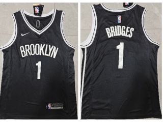 Nike Brooklyn Nets #1 Mikal Bridges Jersey Black 