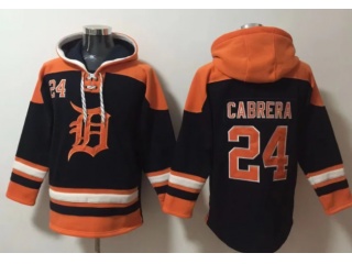 Detroit Tigers #24 Miguel Cabrera Hoodies Blue 