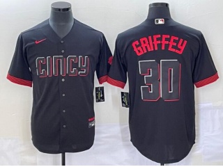 Nike Cincinnati Reds #30 Ken Griffey Jr 2023 City Connect Jersey Black