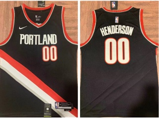 Nike Portland Trail Blazers #00 Scoot Henderson Jersey Black 