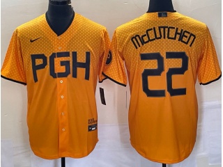 Pittsburgh Pirates #32 Henry Davis Cool Base Jersey Yellow City