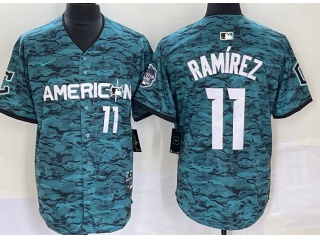 Cleveland Guardians #11 Jose Ramirez 2023 All Star Jerseys Green