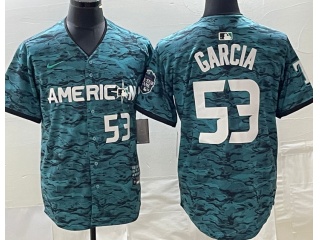 Texas Rangers #53 Adolis Garcia 2023 All Star Jerseys Green