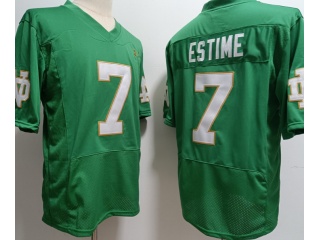 Norte Dame Fighting Irish #7 Audric Estime Jersey Green