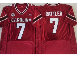   South Carolina Gamecocks #7 Spencer Rattler Jersey  Red 