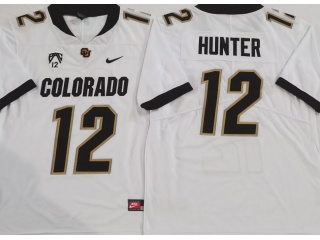 Colorado Buffaloes #12 Travis Hunter With Black Number Limited Jersey White