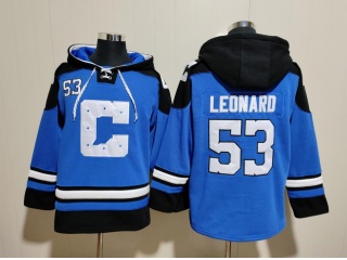 Indianapolis Colts #53 Darius Leonard Throwback Hoodies Blue