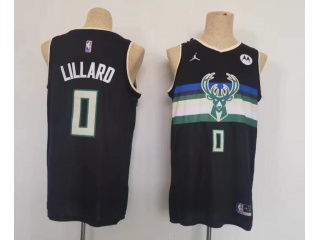 Milwaukee Bucks #0 Damian Lillard 2021 City Jersey Black