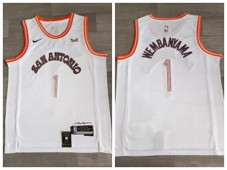 San Antonio Spurs #1 Victor Wembanyama 2024 City Jersey White