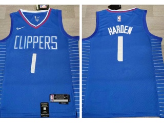 Nike Los Angeles Clippers #1 James Harden Jersey Blue 