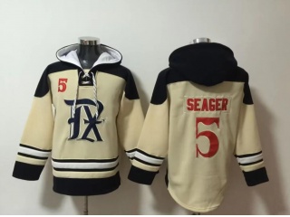 Texas Rangers #5 Corey Seager City Hoodie Cream