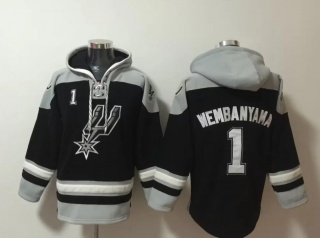 San Antonio Spurs #1 Victor Wembanyama Hoodie Black