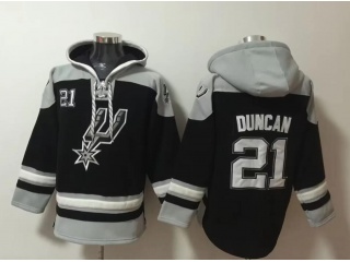 San Antonio Spurs #21 Tim Duncan Hoodie Black