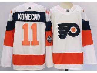 Adidas Philadelphia Flyers #11 Travis Konecny 2024 Stadium Jersey White