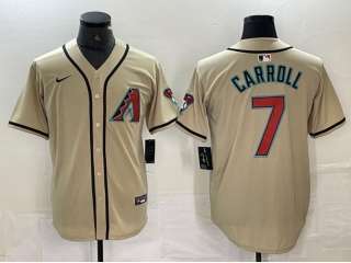 Arizona Diamondbacks #7 Corbin Carroll Cool Base Jersey Cream