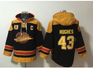 Vancouver Canucks #43 Quinn Hughes Hoodie Black