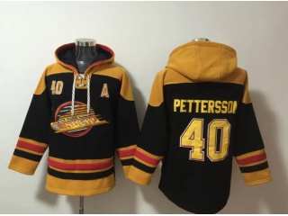 Vancouver Canucks #40 Elias Pettersson Hoodie Black