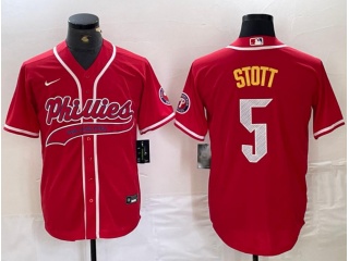 Philadelphia Phillies #5 Bryson Stott Fashion Cool Base Jersey Red