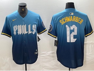 Philadelphia Phillies #12 Kyle Schwarber 2024 City Cool Base Jersey Blue 