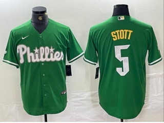 Philadelphia Phillies #5 Bryson Stott Fashion Cool Base Jersey Green