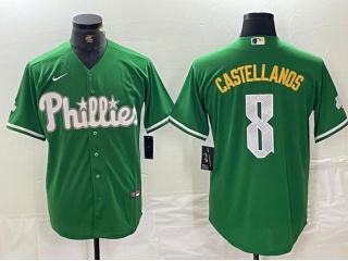 Philadelphia Phillies #8 Nick Castellanos Fashion Cool Base Jersey Green