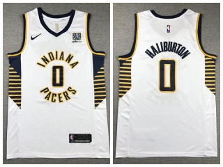 Nike Indiana Pacers #0 Tyrese Haliburton Jersey White