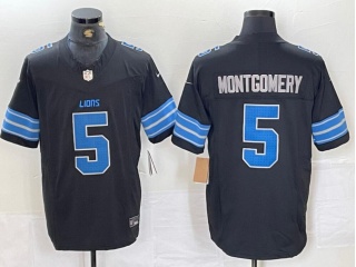 Detroit Lions #5 David Montgomery Vapor F.U.S.E. Limited Jersey Legacy Black 