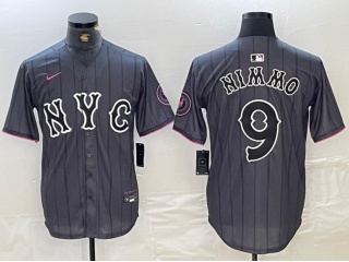 New York Mets #9 Brandon Nimmo 2024 City Connect Jerseys Black