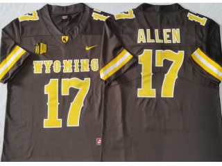 University of Wyoming #17 17 Josh Allen Limited Jersey Brown