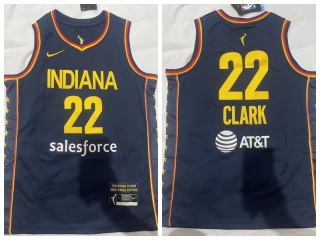 Youth Indiana Fever #22 Caitlin Clark Jersey Navy Blue