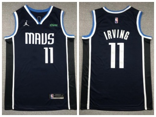 Dallas Mavericks #11 Kyrie Irving Mavs Jersey Dark Blue